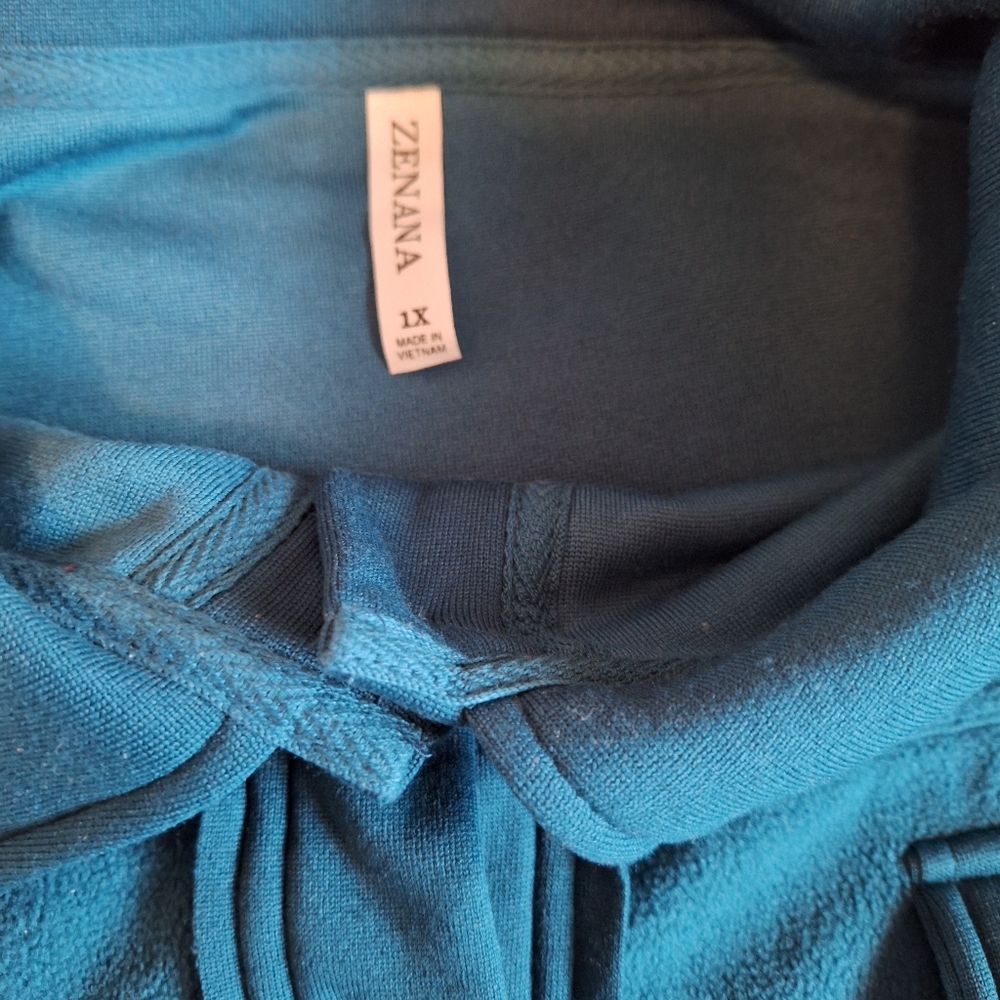 Zenana Shacket, Ladies 1X, Teal